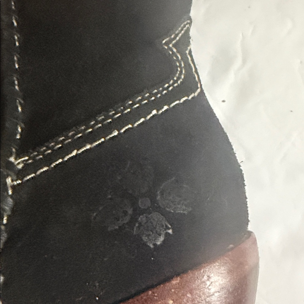 Patricia Nash Bergamo Black Western suede Heeled Boots - Picture 6 of 11